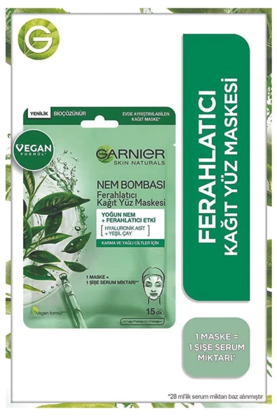 4 ADET   Garnier Kağıt Maske Ferahlatıcı ürün görseli 1