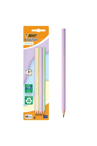 3 ADET  Bic Pastel Kurşun Kalem 5 Li Blister ürün görseli 1