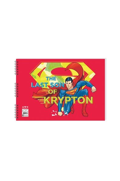 3 ADET  Superman 25*35 15 Yp. Spiralli Resim Defteri ürün görseli 1