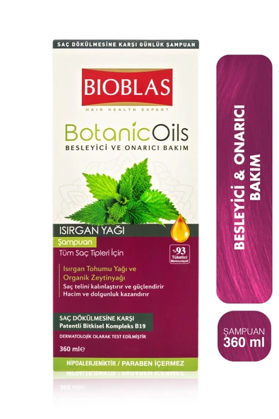 4 ADET   Bioblas Şampuan Botanic Oils 360 ml Isırgan Yağı ürün görseli 1