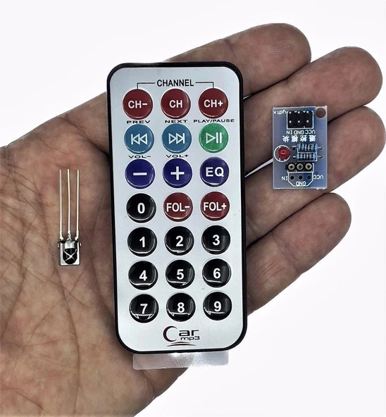 HX1838 IR (Infrared) Uzaktan Kumanda ve Alıcı Kit Modülü ürün görseli 1
