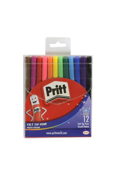 3 ADET  Pritt 12'li Keçeli Kalem - Resim 2