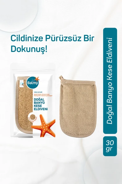 3 ADET  Balmy Doğal Kabak Banyo Eldiveni - Resim 2