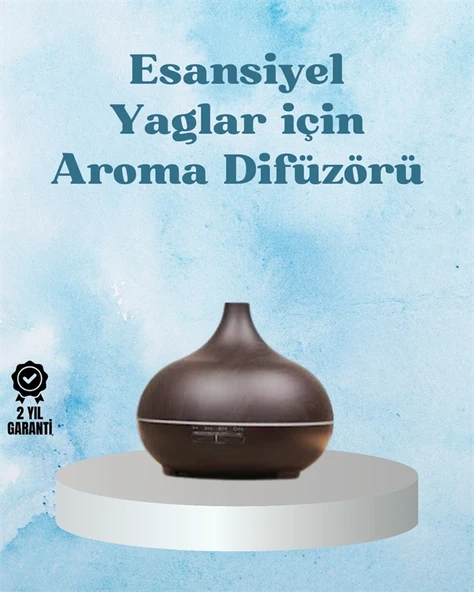 Sessiz Çalışan Aromaterapi Difüzörü - 4 Zaman Ayarlı, 7 Renkli Işık Seçeneği ürün görseli 1