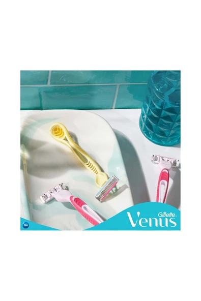 3 ADET  Gillette Venüs 3 Simply Plus Dragon Fruit 3 CT - Resim 2