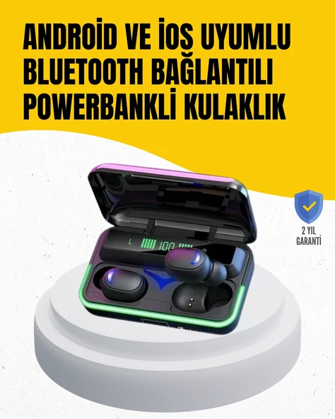 Su Geçirmez E10 Bluetooth Kulaklık Powerbank Ve Gürültü Engelleme ürün görseli 1