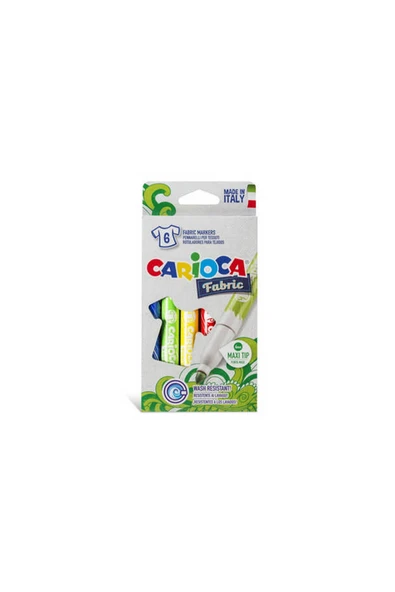 3 ADET  Carioca Keçeli Kumaş Boya Kalemi 6lı ürün görseli 1