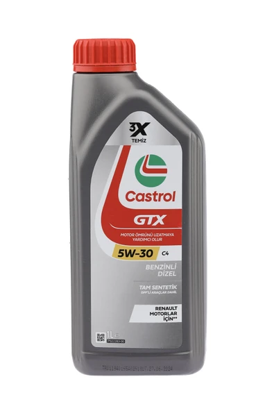 3 ADET  Castrol Gtx 5W/30 C4 1L ürün görseli 1