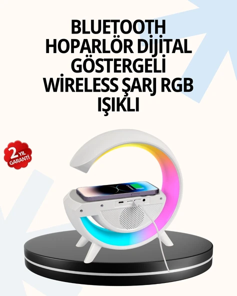 15w Hızlı Şarj Destekli Led Atmosfer Işığı Ve Alarm Fonksiyonlu Lamba ürün görseli 1