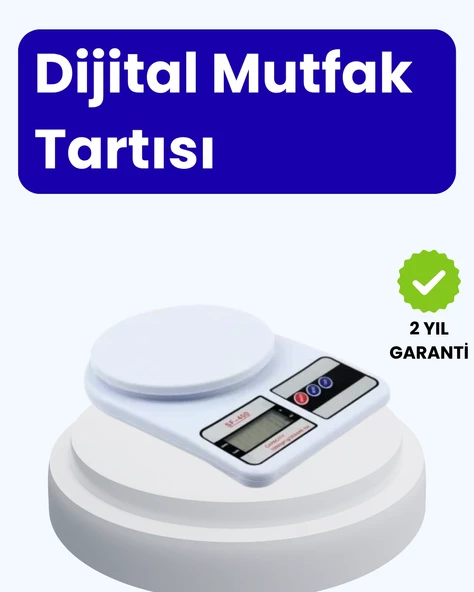 Dijital Mutfak Terazisi 10kg Kapasiteli 1g Hassasiyetli ürün görseli 1