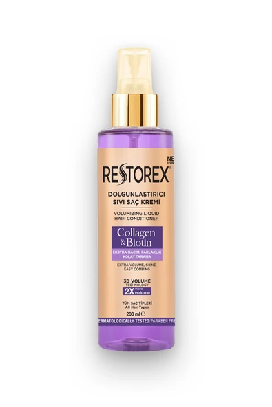 3 ADET  Restorex Sıvı Saç Kremi Kolajen 200 ml ürün görseli 1