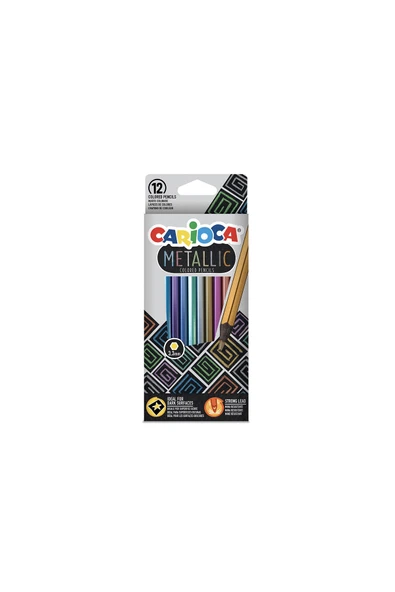 3 ADET  Carioca Metalik Kuru Boya 12li - Resim 2