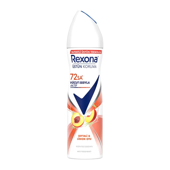 3 ADET  Rexona Women Şeftali ve Limon Otu Deodorant 150 ml ürün görseli 1