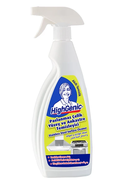3 ADET  Highgenic Paslanmaz Çelik Yüzey Ve Ankastre Temizleyici 750 ml ürün görseli 1