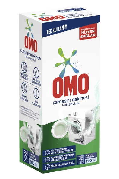 3 ADET  Omo Çamaşır Makinesi Temizleyici 200 ml ürün görseli 1