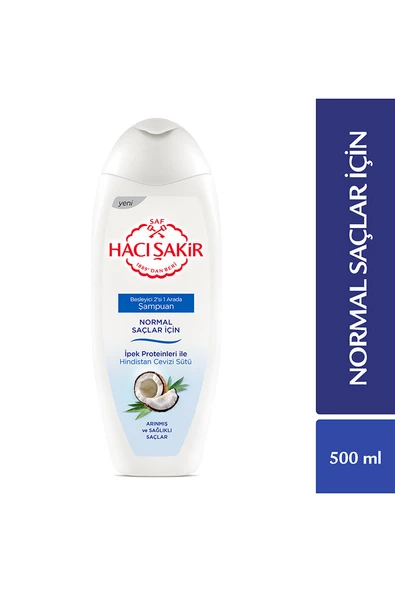 3 ADET  Hacı Şakir Şampuan Hindistan Cevizi 500 ml ürün görseli 1