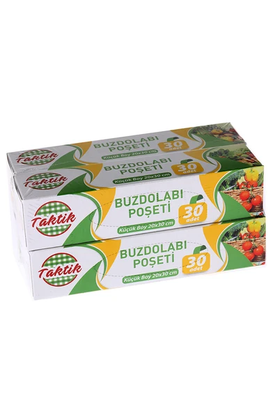 3 ADET  Taktik Buzdolabı Poşeti Küçük Boy 20*30 cm 4 Lü ürün görseli 1