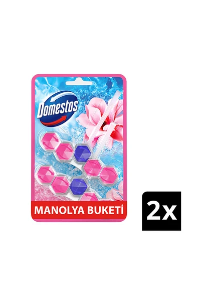 3 ADET  Domestos Wc Temizleyici Blok 2x5'li Güç Manolya ürün görseli 1