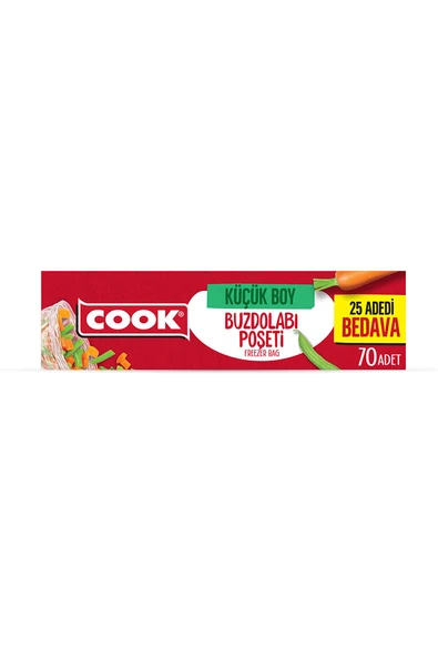 3 ADET  Cook Buzdolabı Poşeti Ekonomik Küçük Boy 70 Adet ürün görseli 1