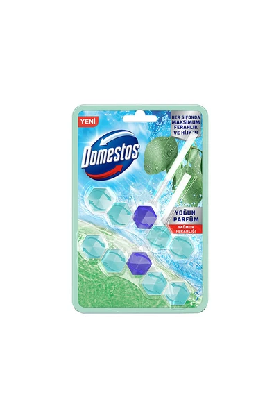 3 ADET  Domestos Wc Temizleyici Blok 2x5'li Güç Yağmur Ferahlığı ürün görseli 1