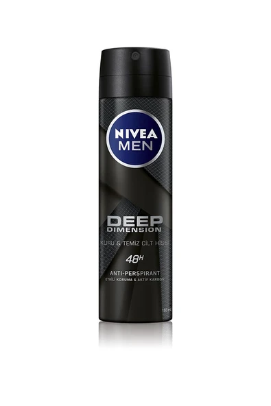3 ADET  Nivea Deodorant Deep Dimension 150 ml - Resim 2