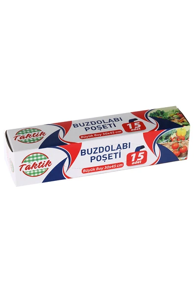 3 ADET  Taktik Buzdolabı Poşeti Büyük Boy 30*45 cm 15 Adet ürün görseli 1