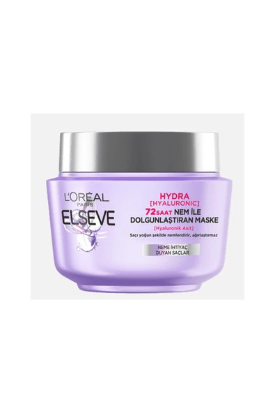 3 ADET  Elseve Hydra Hyaluronik Asit Nem İle Dolgunlaştıran Maske 300ml ürün görseli 1