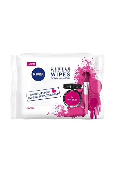 3 ADET  Nivea Makyaj Temizleme Mendili Kuru ve Hassas Ciltler 25'li ürün görseli 1