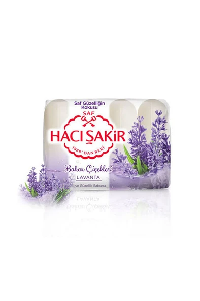 3 ADET  Hacı Şakir Güzellik Sabunu Lavanta 4X70 g ürün görseli 1