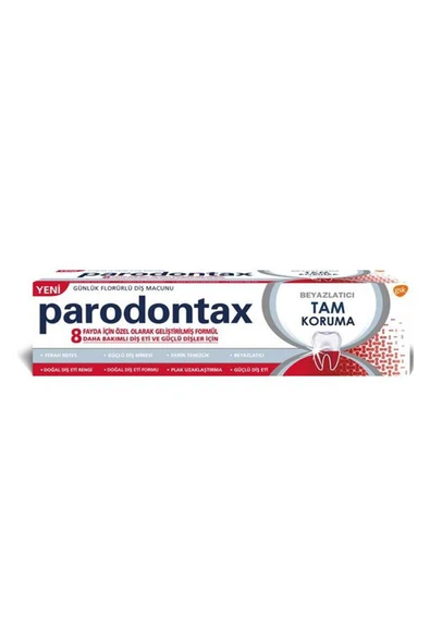 3 ADET  Parodontax Diş Macunu Tam Koruma Beyazlatıcı 75 ml ürün görseli 1