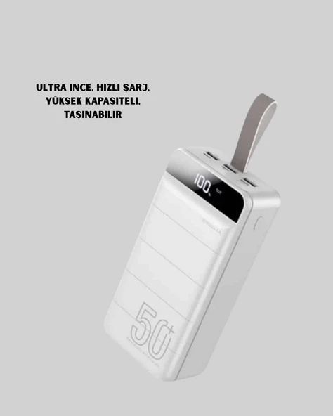 Lightning Ve Type-c Girişli 50000mah Powerbank - Resim 3