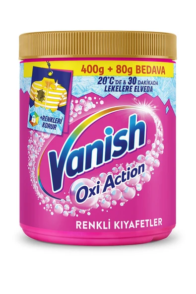 3 ADET  Vanish Kosla Multipower Toz 480 g Renkliler Leke Çıkarıcı Deterjan Güçlendirici ürün görseli 1