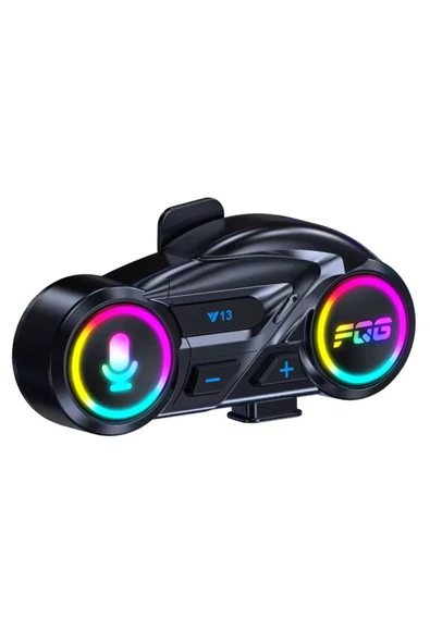 Y13 Motor Kask Kulaklık Rgb Modlu Radyolu Motosiklet Kulaklık 5.3 Bluetooth Intercom ürün görseli 1
