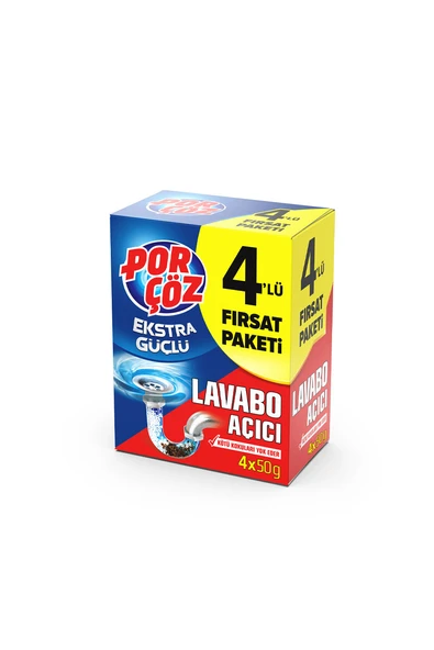 3 ADET  Porçöz Lavabo Açıcı Granül 4x50 g ürün görseli 1