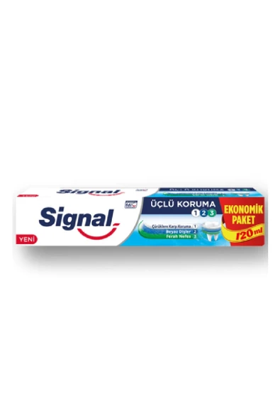 3 ADET  Signal Diş Macunu Üçlü Koruma 120ml ürün görseli 1