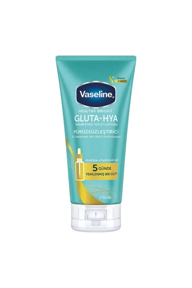 2 ADET  Vaseline Gluta-Hya Pürüzsüzleştirici Vücut Losyonu 170 ml ürün görseli 1