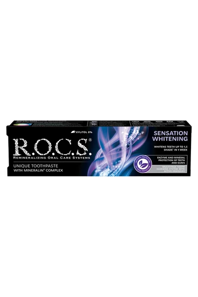 3 ADET  Rocs Sensation Diş Macunu Paralıklık ve Beyazlık 60ml ürün görseli 1