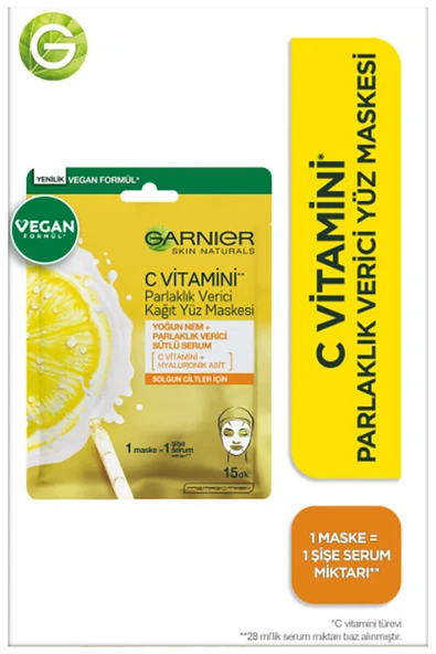 2 ADET  Garnier Kağıt Maske Vitamin C Serum ürün görseli 1