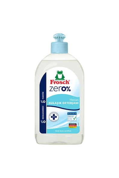 2 ADET  Frosch Zero 500 ml Bulaşık Deterjanı - Resim 2