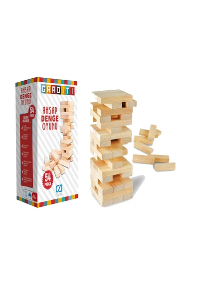 2 ADET  Graditi-Ahşap Denge Oyunu-Küçük Boy CA10008 ürün görseli 1