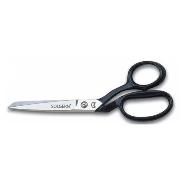 232-7 Tekstil / Yatık Regula Makası No: 7 İnç / 17,78 Cm - Nikel Kaplama, Siyah Saplı ürün görseli 1