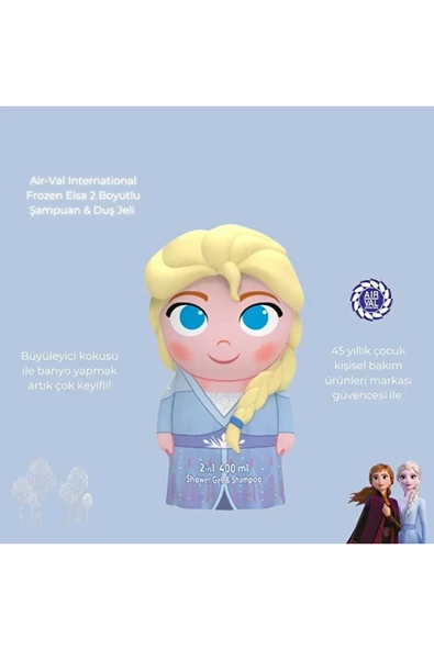 2 ADET  Air-Val Frozen 2D Duş jeli & Şampuan - Resim 2