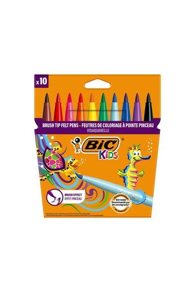 2 ADET  BIC Kids Visaquarelle Fırça Uçlu Boya Kalemleri 10'lu Kutu ürün görseli 1