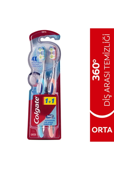 2 ADET  Colgate Diş Fırçası 360 Diş Arası Temizliği 1+1 ürün görseli 1
