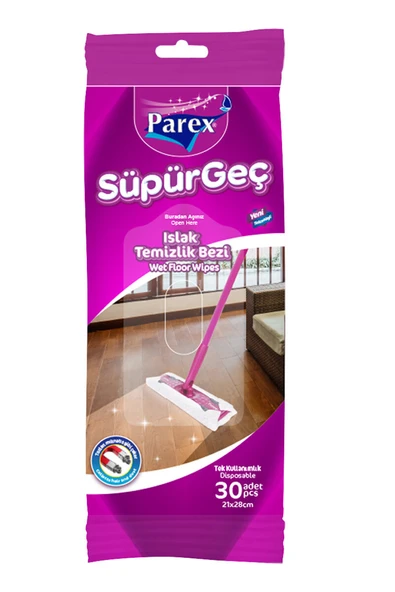 2 ADET  Parex Süpürgeç Yedek Islak Temizlik Bezi ürün görseli 1