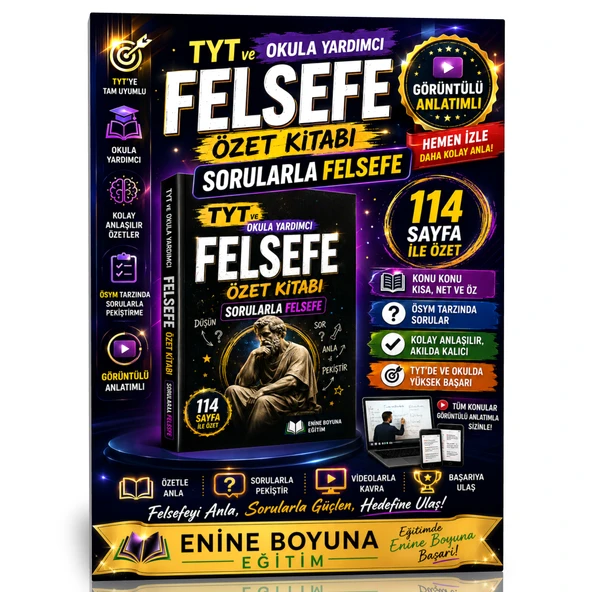 TYT ve Okula Yardımcı Felsefe ÖZET Kitabı  Sorularla Felsefe ürün görseli 1
