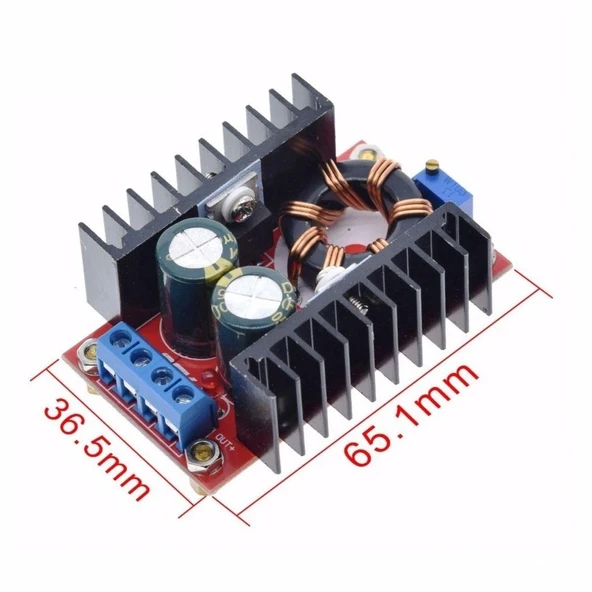 150W 10A DC-DC Voltaj Yükseltici Boost Converter Regülatör - Resim 3