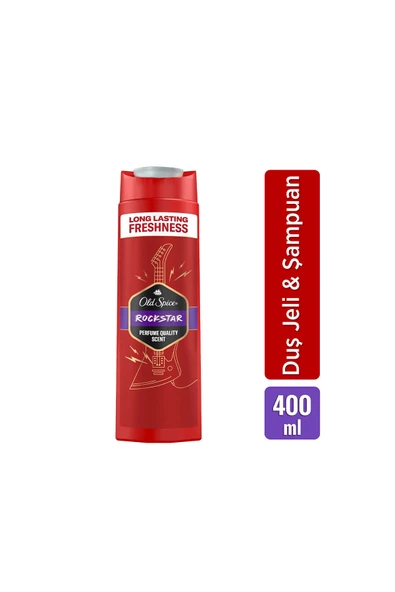 2 ADET  Old Spice Duş Jeli Rockstar 400 ml ürün görseli 1