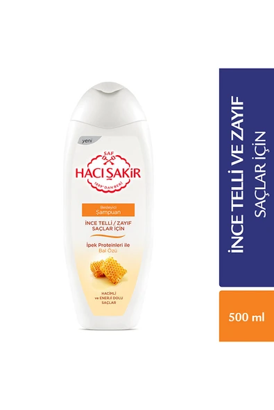 2 ADET  Hacı Şakir Şampuan Bal 500 ml ürün görseli 1
