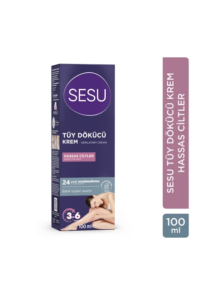 2 ADET  Sesu Tüy Dökücü Krem Hassas Ciltler 100 ml ürün görseli 1